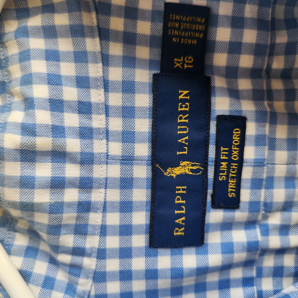 Ralph Lauren Blue and White Gingham Shirt